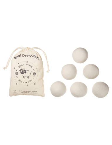 Bolas de Secado de Lana Orgánica LuxmeCo XL Reutilizables 6 Pzas