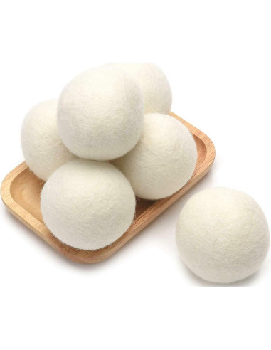 Bolas de Secado de Lana Mili Felt - 6 Unidades Ecológicas 100% Lana