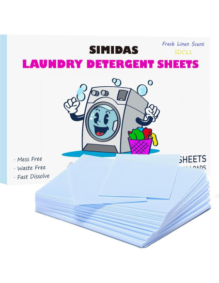 Hojas de detergente Simidas ecológicas aroma lino 32 unidades Hojas de detergente Simidas ecológicas aroma lino 32 unidades