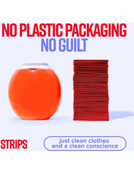 Hojas de Detergente para Ropa STRIPS Eco 6 Cargas Sin Fragancia Hojas de Detergente para Ropa STRIPS Eco 6 Cargas Sin Fragancia