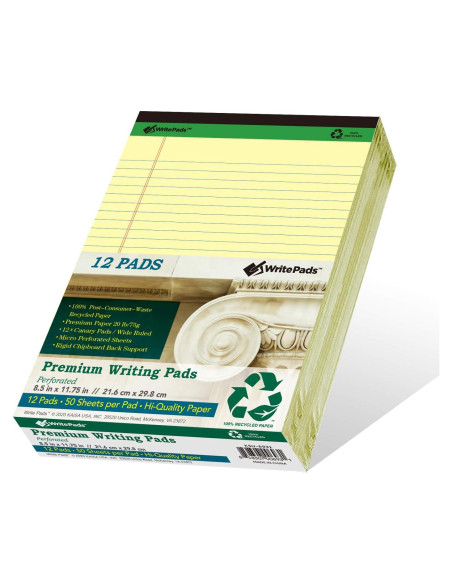 Bloc de Notas KAISA Legal Pad 21.6x27.9 cm 12 Pads Canario Bloc de Notas KAISA Legal Pad 21.6x27.9 cm 12 Pads Canario