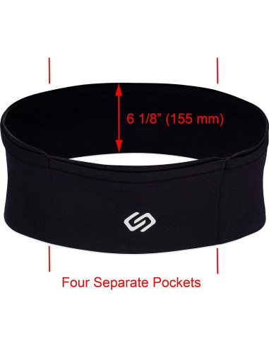 Cinturón de Correr Sporteer VersaMax Negro Mediano