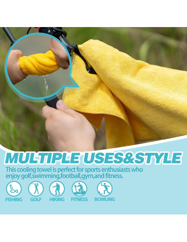 Toallas de Microfibra para Senderismo Genérica 40.6x40.6cm Amarillo