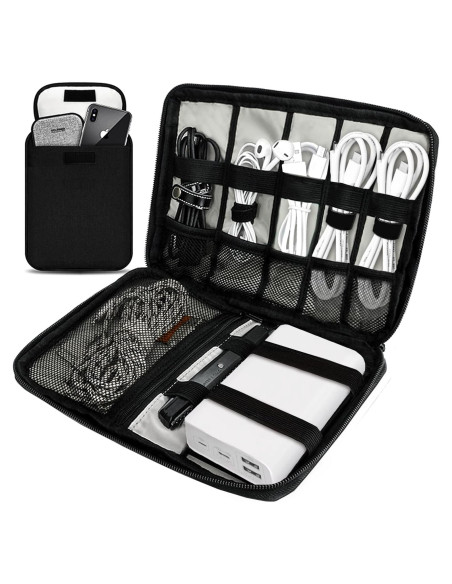Organizador de Cables Vaxaape Negro 26.9x19.1 cm Nylon Organizador de Cables Vaxaape Negro 26.9x19.1 cm Nylon