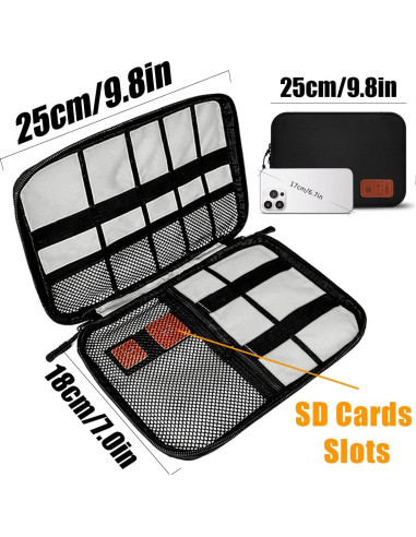 Organizador de Cables Vaxaape Negro 26.9x19.1 cm Nylon