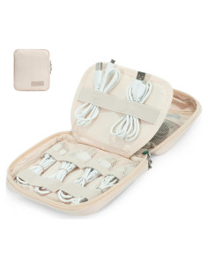 Bolsa Organizadora de Cables LENTION Beige 16.95x13cm Impermeable