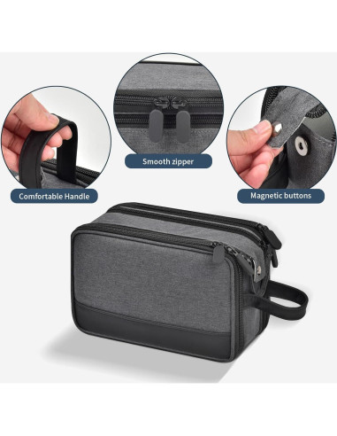 Estuche Organizador de Cables SAIKA 21.1x10.2x13.2cm Negro