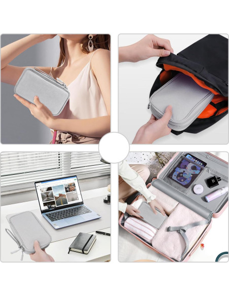 Organizador de Viaje CNPOP Doble Capa Gris 21.1x12.7cm Organizador de Viaje CNPOP Doble Capa Gris 21.1x12.7cm
