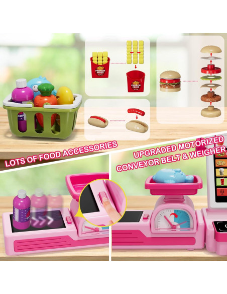 Caja Registradora Infantil Wee Wonders 63 PCS Rosa con Música Caja Registradora Infantil Wee Wonders 63 PCS Rosa con Música