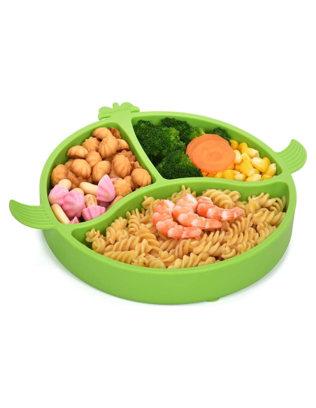 Plato de Silicona Dividido PARENTCARE para Niños 21.8x20.1cm Plato de Silicona Dividido PARENTCARE para Niños 21.8x20.1cm