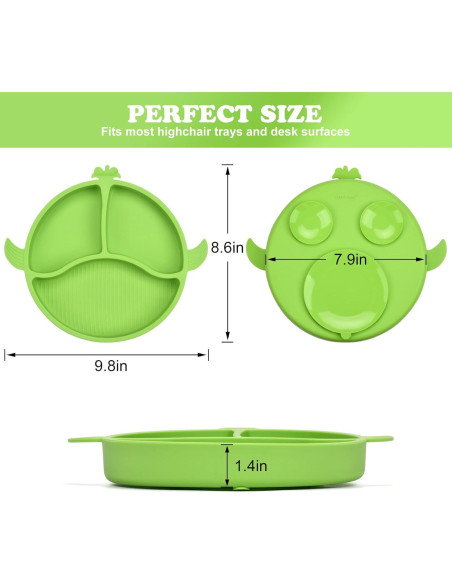 Plato de Silicona Dividido PARENTCARE para Niños 21.8x20.1cm Plato de Silicona Dividido PARENTCARE para Niños 21.8x20.1cm