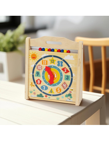 Reloj de Aprendizaje Montessori Woodenfun para Niños 1-3 Años