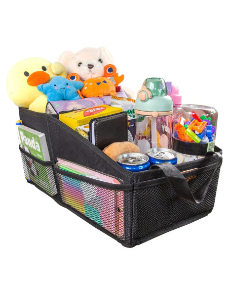 Organizador de Asiento de Coche SURDOCA Negro Plegable 44x24x22cm Organizador de Asiento de Coche SURDOCA Negro Plegable 44x24x22cm