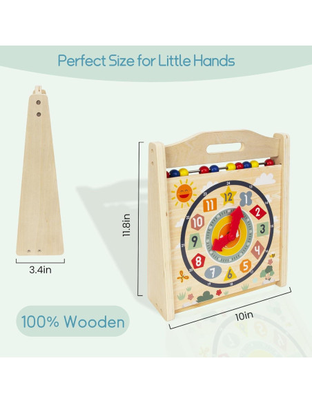Reloj de Aprendizaje Montessori Woodenfun para Niños 1-3 Años Reloj de Aprendizaje Montessori Woodenfun para Niños 1-3 Años