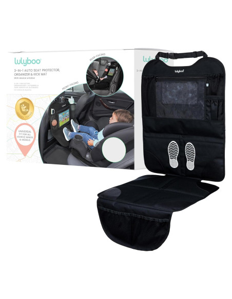 Organizador de Asiento de Coche Lulyboo Negro 22.86x50.8 cm Organizador de Asiento de Coche Lulyboo Negro 22.86x50.8 cm