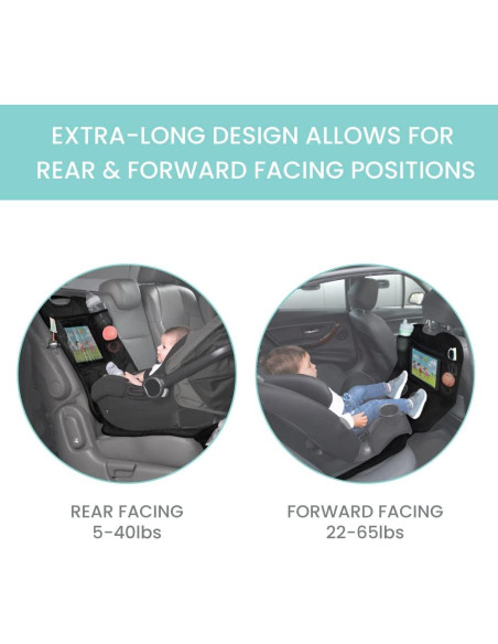 Organizador de Asiento de Coche Lulyboo Negro 22.86x50.8 cm Organizador de Asiento de Coche Lulyboo Negro 22.86x50.8 cm