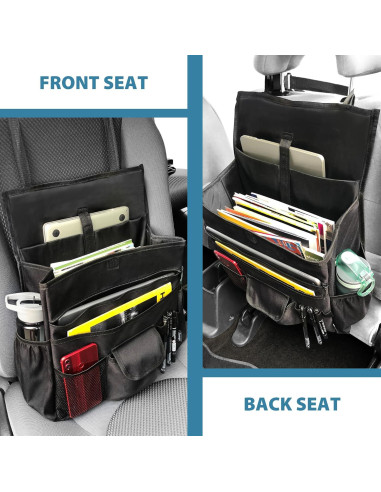 Organizador de Asiento Frontal Elantrip Negro 33x15.24x43.18 cm