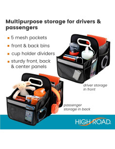 Caddy Organizador de Asiento Carro High Road Negro 34x25cm 2