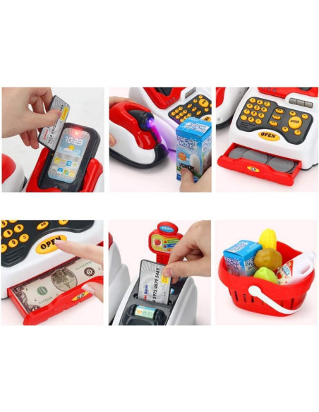 Cajero Infantil Bettina con Escáner y Accesorios - Juguete Educativo Cajero Infantil Bettina con Escáner y Accesorios - Juguete Educativo