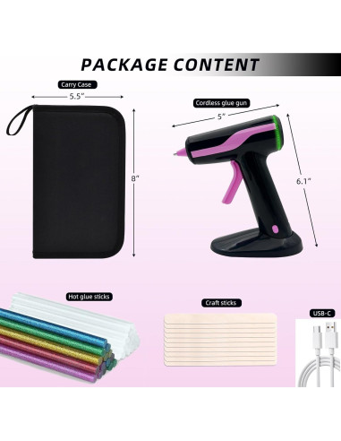 Pistola de Pegamento Caliente Inalámbrica Fifchall 2200mAh