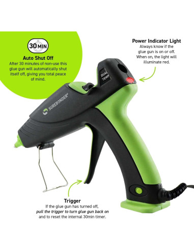 Pistola de Pegamento Caliente Surebonder DT-360F 60W Dual