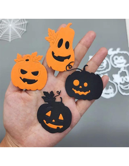 4 Piezas Troqueles de Metal Fantasmas de Calabaza para DIY 4 Piezas Troqueles de Metal Fantasmas de Calabaza para DIY