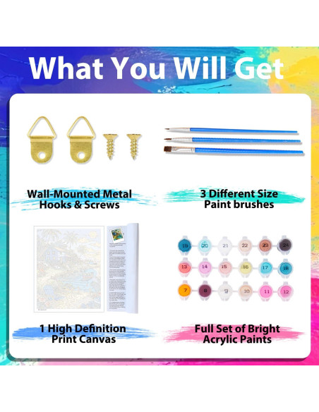 Kit de Pintura por Números Xcemhil Casa de Playa 40.6x50.8cm Kit de Pintura por Números Xcemhil Casa de Playa 40.6x50.8cm