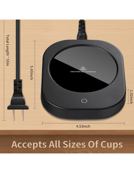 Calentador de Tazas DOPUDO Negro con Apagado Automático 4h Calentador de Tazas DOPUDO Negro con Apagado Automático 4h