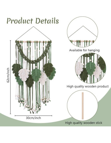 Kit de Macramé DIY ORIGACH Monstera Boho para Principiantes