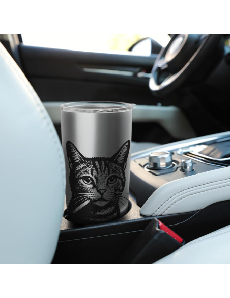 Vaso Térmico Acero Inoxidable 20 oz Meme Viral Gato Fumador Vaso Térmico Acero Inoxidable 20 oz Meme Viral Gato Fumador