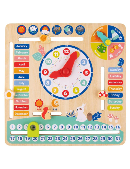 Calendario Diario Educativo de Madera TOOKYLAND 29.5x29.5 cm Calendario Diario Educativo de Madera TOOKYLAND 29.5x29.5 cm