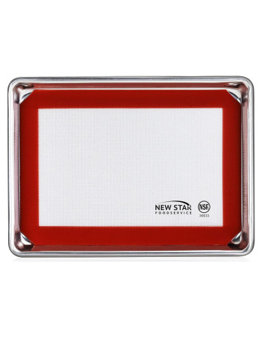 Juego Bandeja de Horno Aluminio New Star 33x23 cm con Tapete Silicona