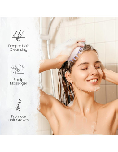 Cepillo Exfoliador de Cuero Cabelludo AIMIKE - Silicona y Paja de Trigo
