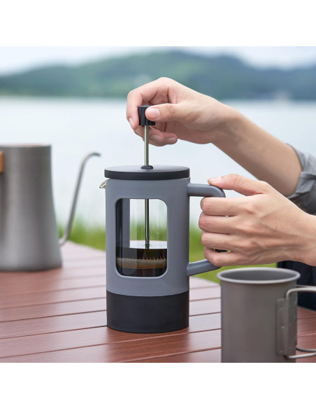 Cafetera Prensa Francesa YOLIFE 12 oz Vidrio Borosilicato Gris Cafetera Prensa Francesa YOLIFE 12 oz Vidrio Borosilicato Gris