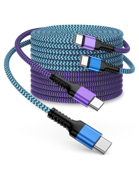 Paquete de 2 Cables USB C a C 3FT Ocbuo Carga Rápida Paquete de 2 Cables USB C a C 3FT Ocbuo Carga Rápida