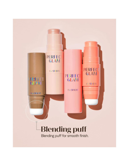 THESAEM Perfect Glam Stick Blusher Rosa Lechoso 5.67g con Puff THESAEM Perfect Glam Stick Blusher Rosa Lechoso 5.67g con Puff