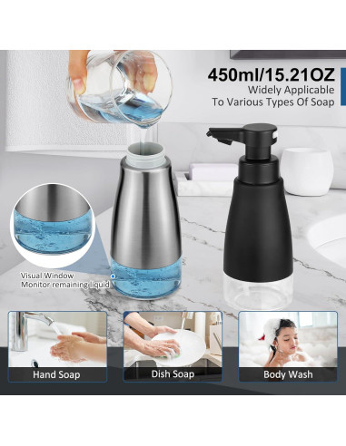 Dispensador Automático de Jabón Espumoso Blancel 450ml Acero Inoxidable