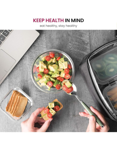 Contenedores de Almacenamiento de Vidrio FineDine 24 Piezas