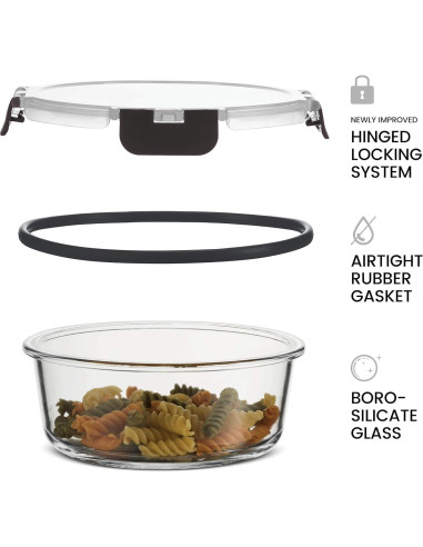 Contenedores de Almacenamiento de Vidrio FineDine 24 Piezas