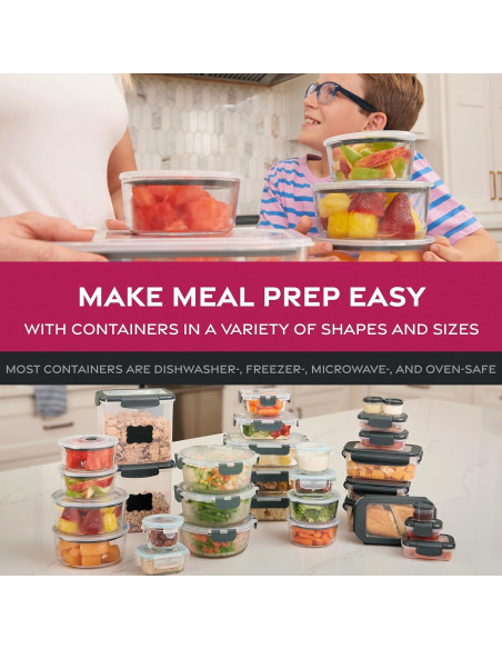 Contenedores de Almacenamiento de Vidrio FineDine 24 Piezas