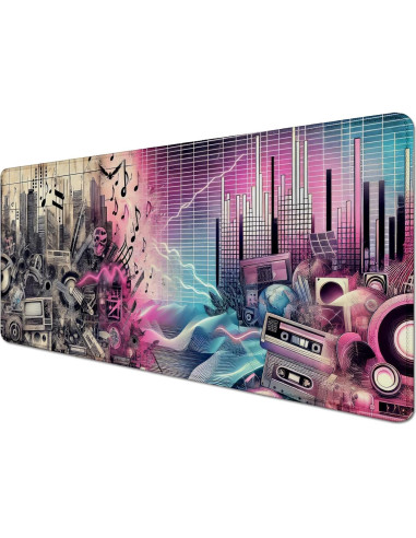 Alfombrilla de Ratón Grande Genérico Música Chillwave 70x30cm