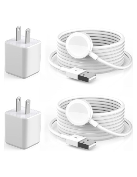 Cargador Rápido para Apple Watch 2M Blanco - 2 Paquetes Cargador Rápido para Apple Watch 2M Blanco - 2 Paquetes