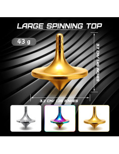 Juguete Giratorio de Metal Leitee - 3 Piezas, Alivio Estrés 2