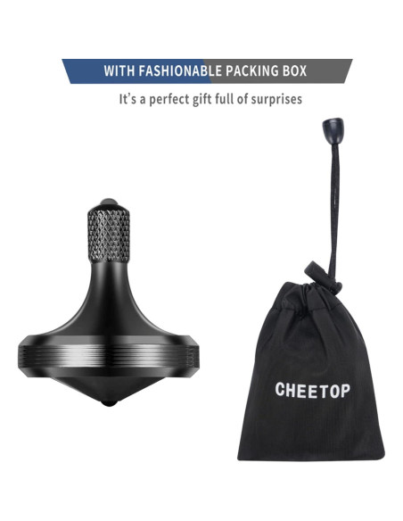 Trompo de Metal CHEETOP Acero Inoxidable Giro 8 Minutos Trompo de Metal CHEETOP Acero Inoxidable Giro 8 Minutos