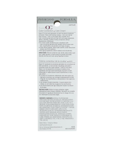 Crema CC+ Physicians Formula Claro, Hidratante Antienvejecimiento