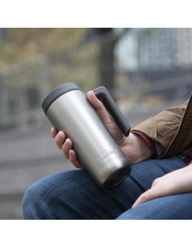 Taza de Acero Inoxidable THERMOS 18oz Negro Mate Aislada