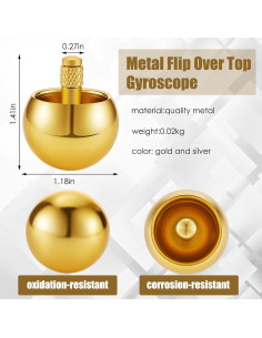 Trompos Invertidos de Metal Skylety - 2 Piezas Educativos 2