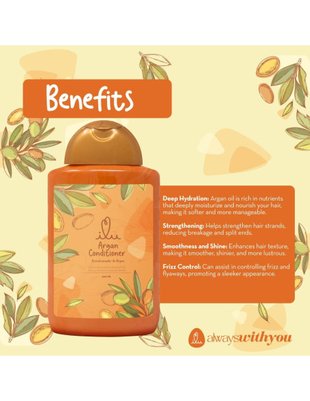 Acondicionador de Aceite de Argán ILU 300ml - Hidratante Profundo Acondicionador de Aceite de Argán ILU 300ml - Hidratante Profundo