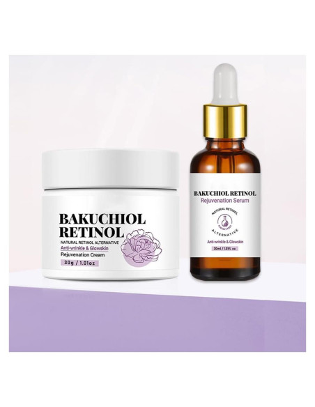 Set de Suero y Crema Facial SOUG con Retinol y Bakuchiol 2PCS Set de Suero y Crema Facial SOUG con Retinol y Bakuchiol 2PCS