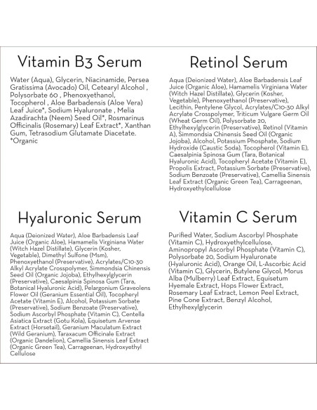 Set de Sueros Faciales Pure Body Naturals - Ácido Hialurónico, Retinol, Vitamina C y B3 Set de Sueros Faciales Pure Body Naturals - Ácido Hialurónico, Retinol, Vitamina C y B3